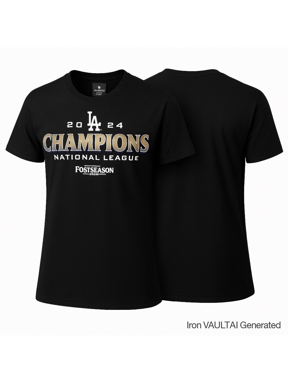 Los Angeles Dodgers Men’s Large 2024 NL Champions Fanatics Black T-Shirt MLB Tee